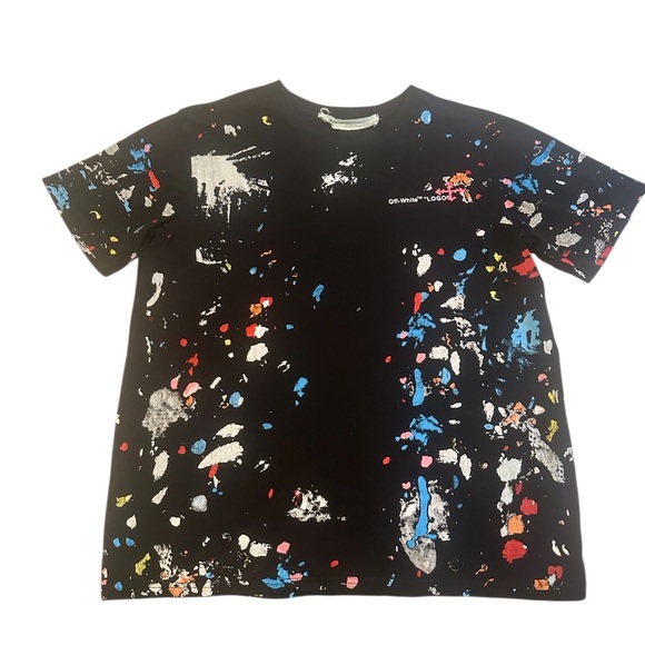 Off-White Other - OFF WHITE Main Label Virgil Abloh Paint Splatter Shirt Mens Size XXL